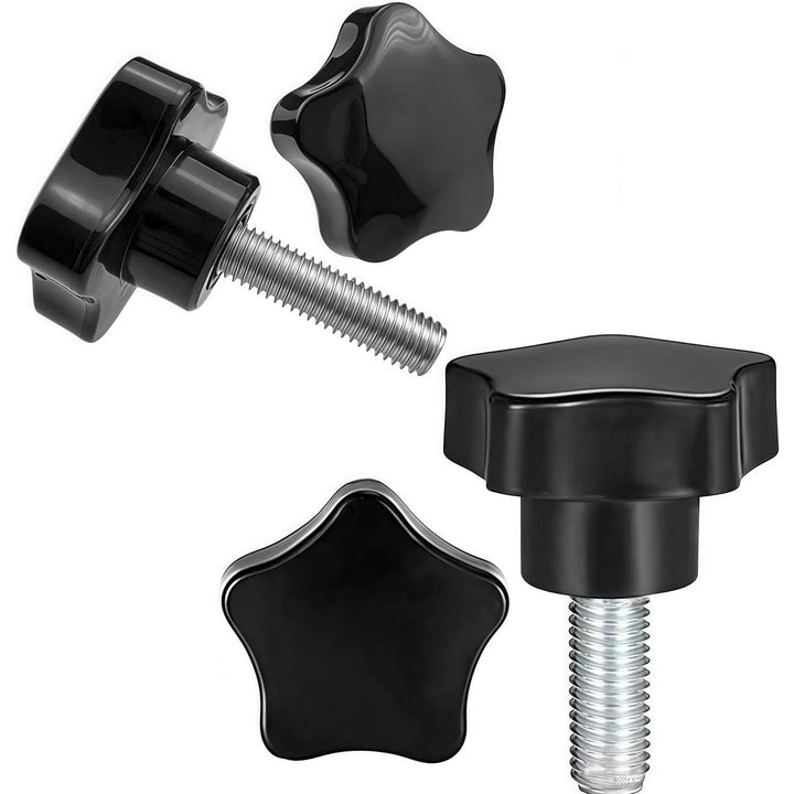 6 pcs Clamping Screw Knobs Handle, M8 x 25 mm Star Thread Handle, Replacement Tightening Screw, Quick Disassembly Replacement Parts, for Umbrella Base Replacement knob - Just Closeouts Canada Inc.