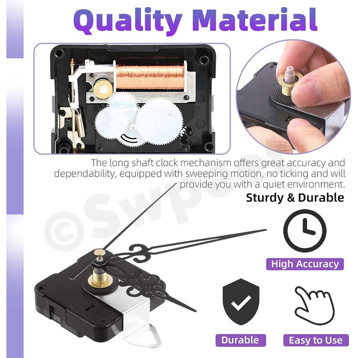6-Piece 28 mm Quartz Clock Movement Kit with Hands - Just Closeouts Canada Inc.X00481YUS1