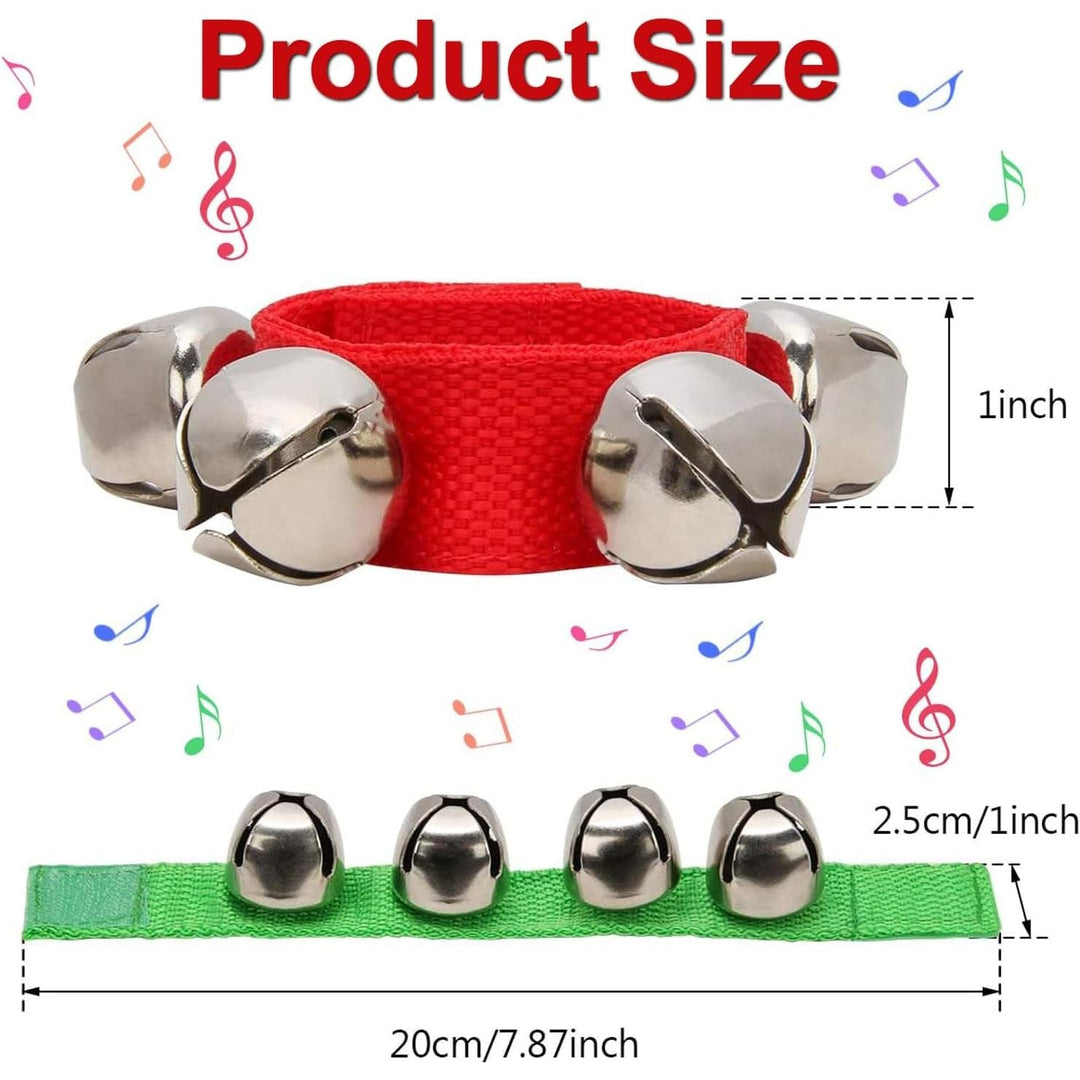 6-Piece Red and Green Wrist and Ankle Jingle Bell Set - Just Closeouts Canada Inc.