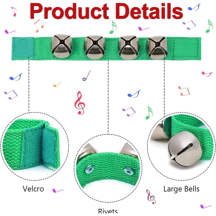 6-Piece Red and Green Wrist and Ankle Jingle Bell Set - Just Closeouts Canada Inc.