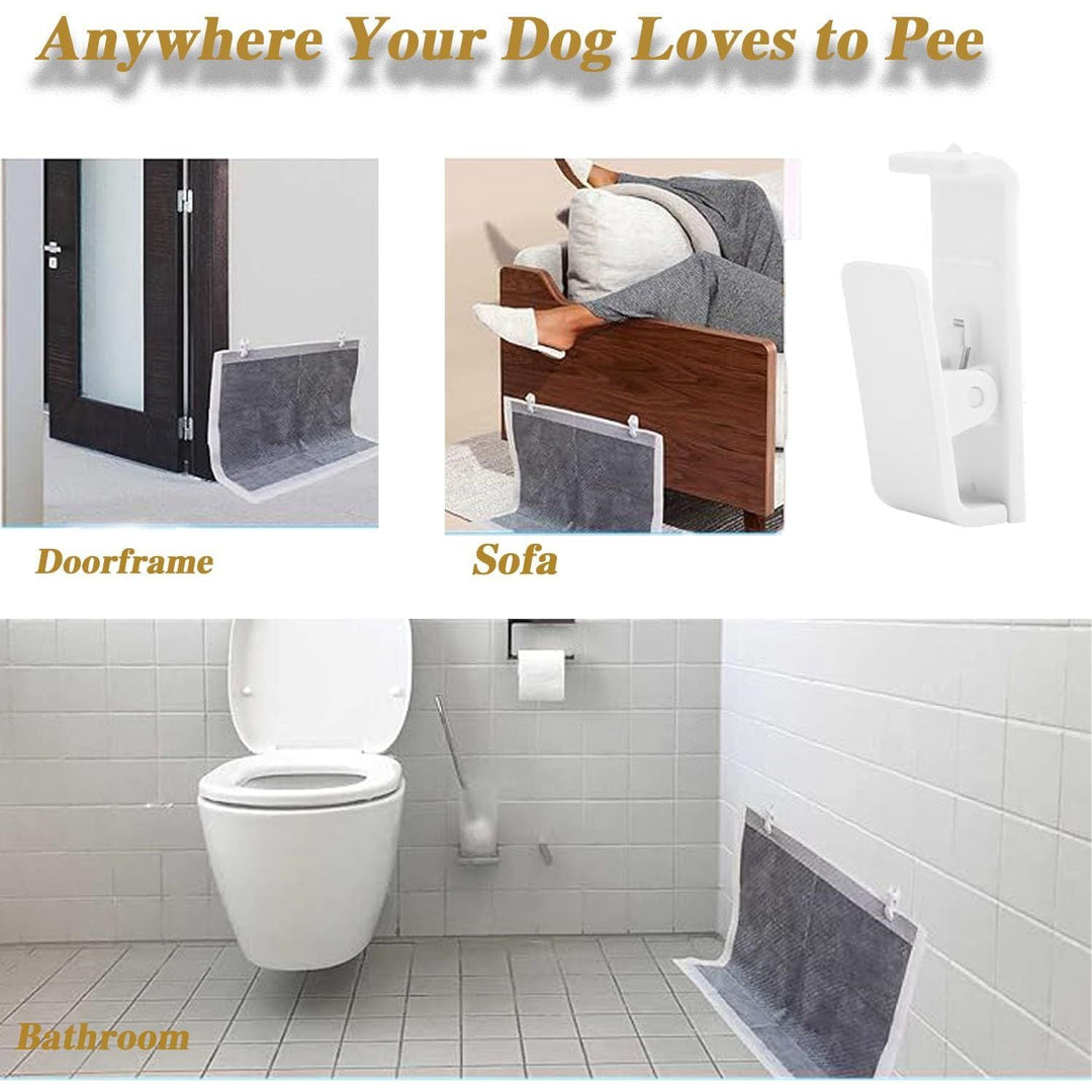 6 White Dog Pee-Pad Holders for Wall Training - Just Closeouts Canada Inc.