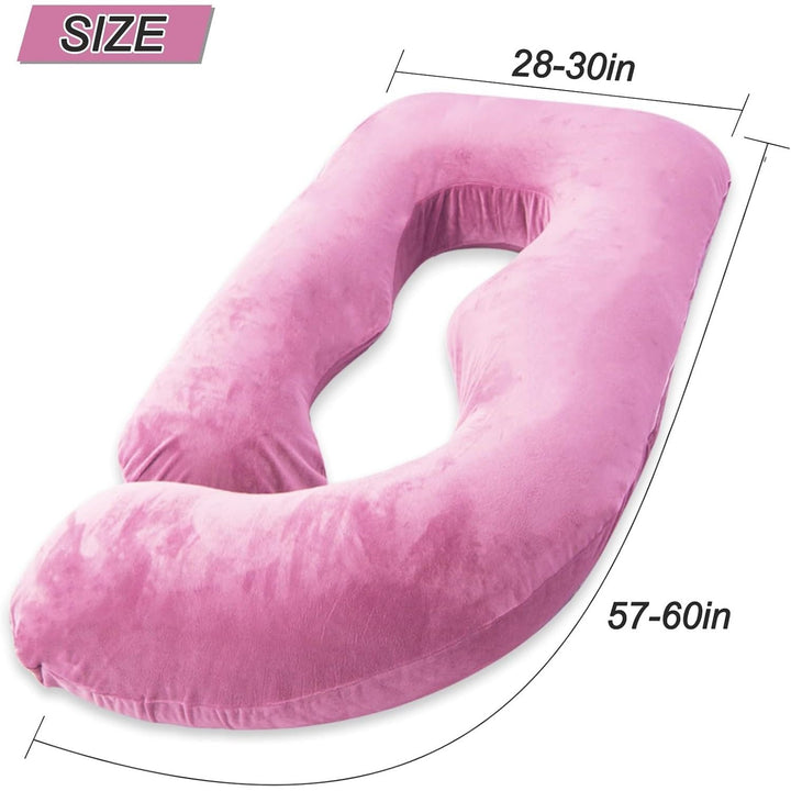 60 Inch Pregnancy Pillow for Sleeping, Extra Large U Shaped Body Pillow, Maternity Pillow for Pregnant Women (Purple) - Just Closeouts Canada Inc.