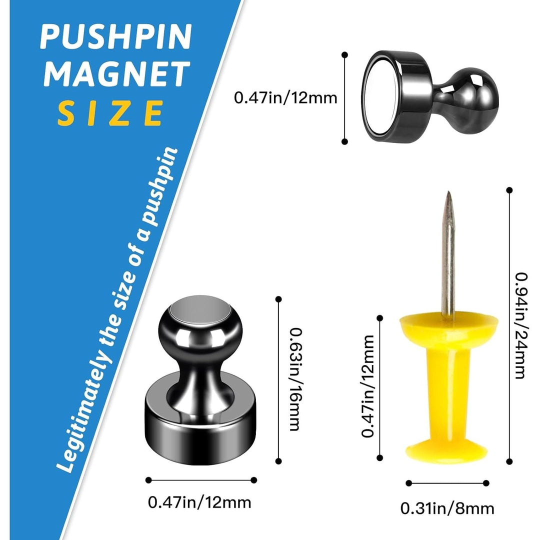 60 Pack Metal Fridge Magnets, Refrigerator Magnets for Whiteboard, Strong Map Magnets for Fridge, Whiteboard, Office, Classroom,Kitchen, Black - Just Closeouts Canada Inc.