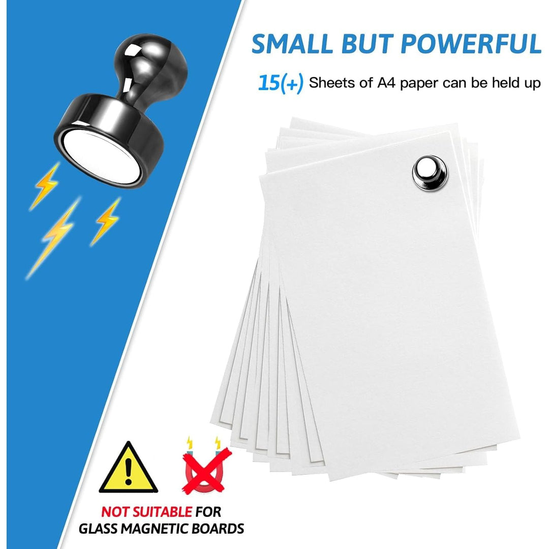 60 Pack Metal Fridge Magnets, Refrigerator Magnets for Whiteboard, Strong Map Magnets for Fridge, Whiteboard, Office, Classroom,Kitchen, Black - Just Closeouts Canada Inc.