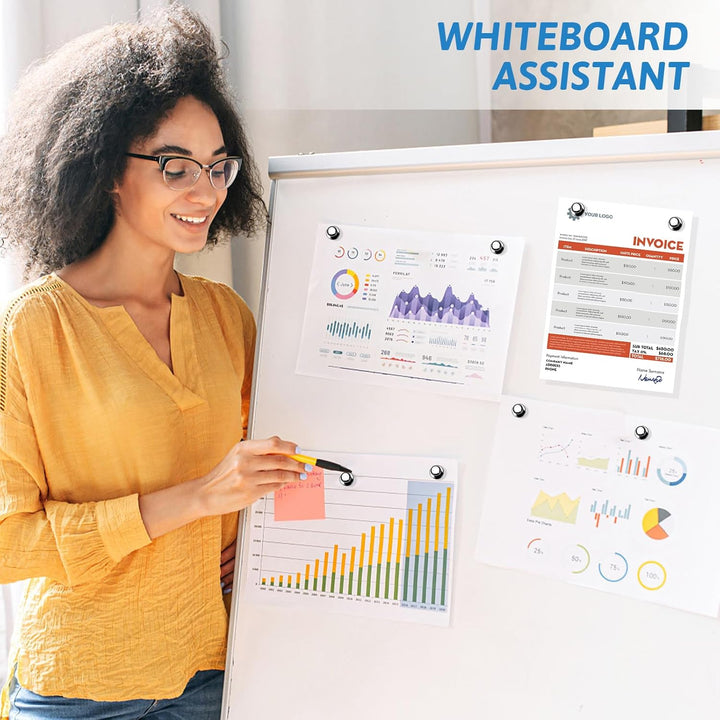 60 Pack Metal Fridge Magnets, Refrigerator Magnets for Whiteboard, Strong Map Magnets for Fridge, Whiteboard, Office, Classroom,Kitchen, Black - Just Closeouts Canada Inc.