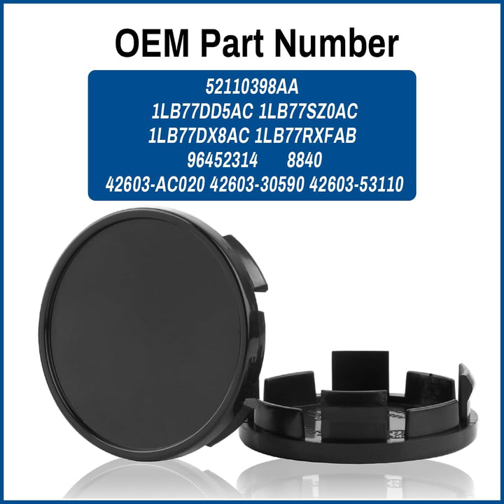 4PCS 63mm 2.48in Wheel Center caps Compatible with RAM Pickup Dakota Avenger 1500 2003-2016 2008-2010 2008-2014 Black OD:63MM ID:58.4MM