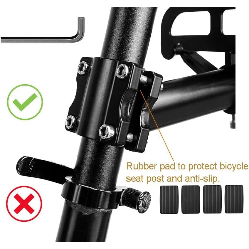 Bike Rear Rack Retractable Aluminum Alloy Bicycle Cargo Rack Mount Ebike Luggage Carrier Electric Bike Seat Post Rack
