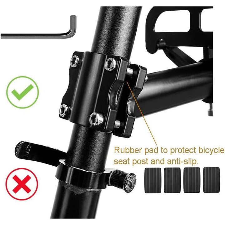 Bike Rear Rack Retractable Aluminum Alloy Bicycle Cargo Rack Mount Ebike Luggage Carrier Electric Bike Seat Post Rack
