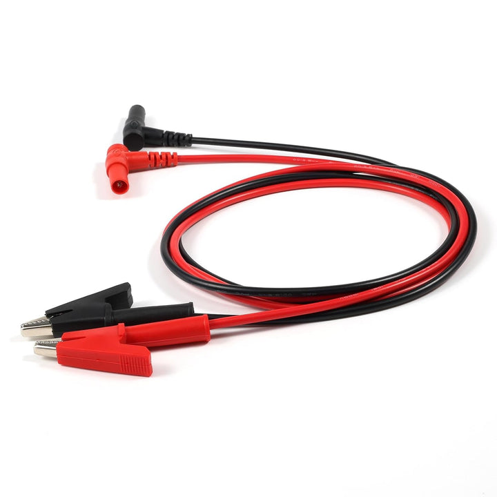 2Pcs Multimeter Test Lead Accessory, Alligator Clips to Banana Plugs, 15A 1000V, 3.5ft Silicone Cable, Black & Red