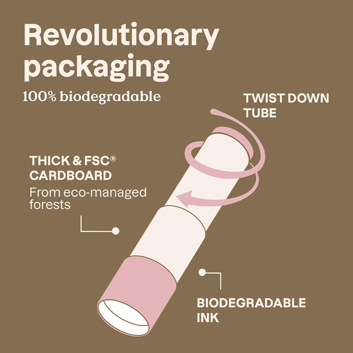 ATTITUDE Oceanly Sheer Lip Gloss Stick, EWG Verified, Titanium Dioxide-Free, Vegan Makeup & Beauty, Plastic-Free, Happy Berry, 3.4G