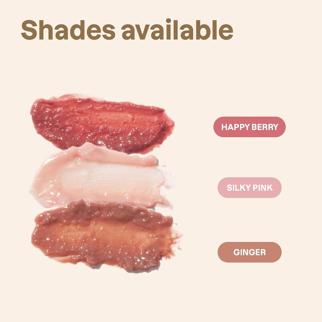 ATTITUDE Oceanly Sheer Lip Gloss Stick, EWG Verified, Titanium Dioxide-Free, Vegan Makeup & Beauty, Plastic-Free, Ginger, 3.4g
