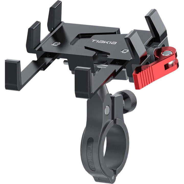 Tiakia Bike Phone Mount Holder, Aluminum Motorcycle Phone Mount, Handlebar Mounted Cell Phone Holder for Bike, 360° Rotation, Universal Bicycle Phone Mount for 4.5-7 Inch Phones