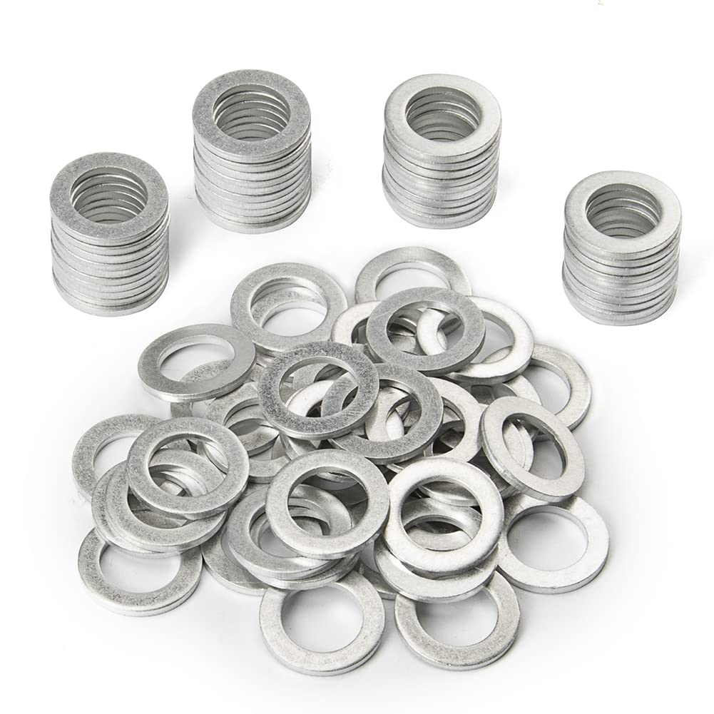 100 PCS Oil Drain Plug Gasket Washers Seals Rings 94109-14000 for Honda Civic Ridgeline Odyssey CRV CR-V Oil Crush Washers