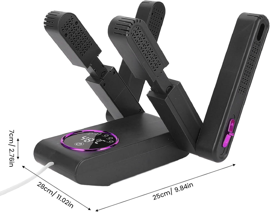 Boot Dryer, Shoe Dryer Boot Warmer with Double Arm, Intelligent Timer, Foldable Quick Drying Shoe Dryer Supports Adjustable Angle, for Work Boots Gloves Shoes for Home Travel
