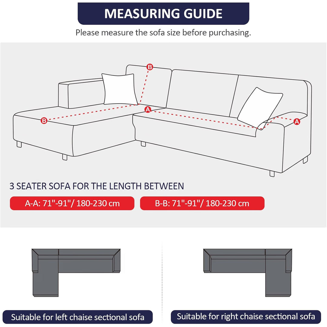 Sectional Couch Covers L Shape Sofa Covers Super Stretch 2pcs Sofa Slipcovers for 3 + 3 Seaters Sectional Chaise Slipcover with 2pcs Pillow Covers for Pets Kids, Dark Blue