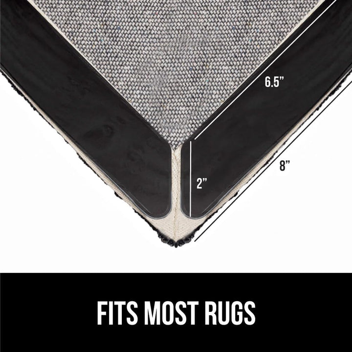 Rug Gripper Pads 16 Pack, Keep Area Rugs Corners from Curling and Bunching, Reusable Dual-Sided Flexible Sticky Pad Grips Floor and Holds Carpet in Place on Hardwood Floors