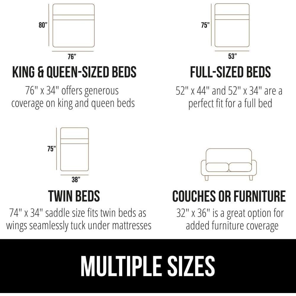 Washable Bed Pads for Incontinence, Leak Proof Slip Resistant Pee Pad Protector, 52x34, Absorbs 8 Cups, Soft Mattress Protection Chux for Enuresis Bedwetting, Adults, Elderly, Kids, White