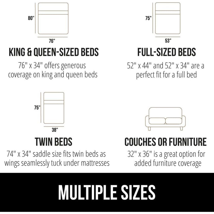 Washable Bed Pads for Incontinence, Leak Proof Slip Resistant Pee Pad Protector, 52x34, Absorbs 8 Cups, Soft Mattress Protection Chux for Enuresis Bedwetting, Adults, Elderly, Kids, White