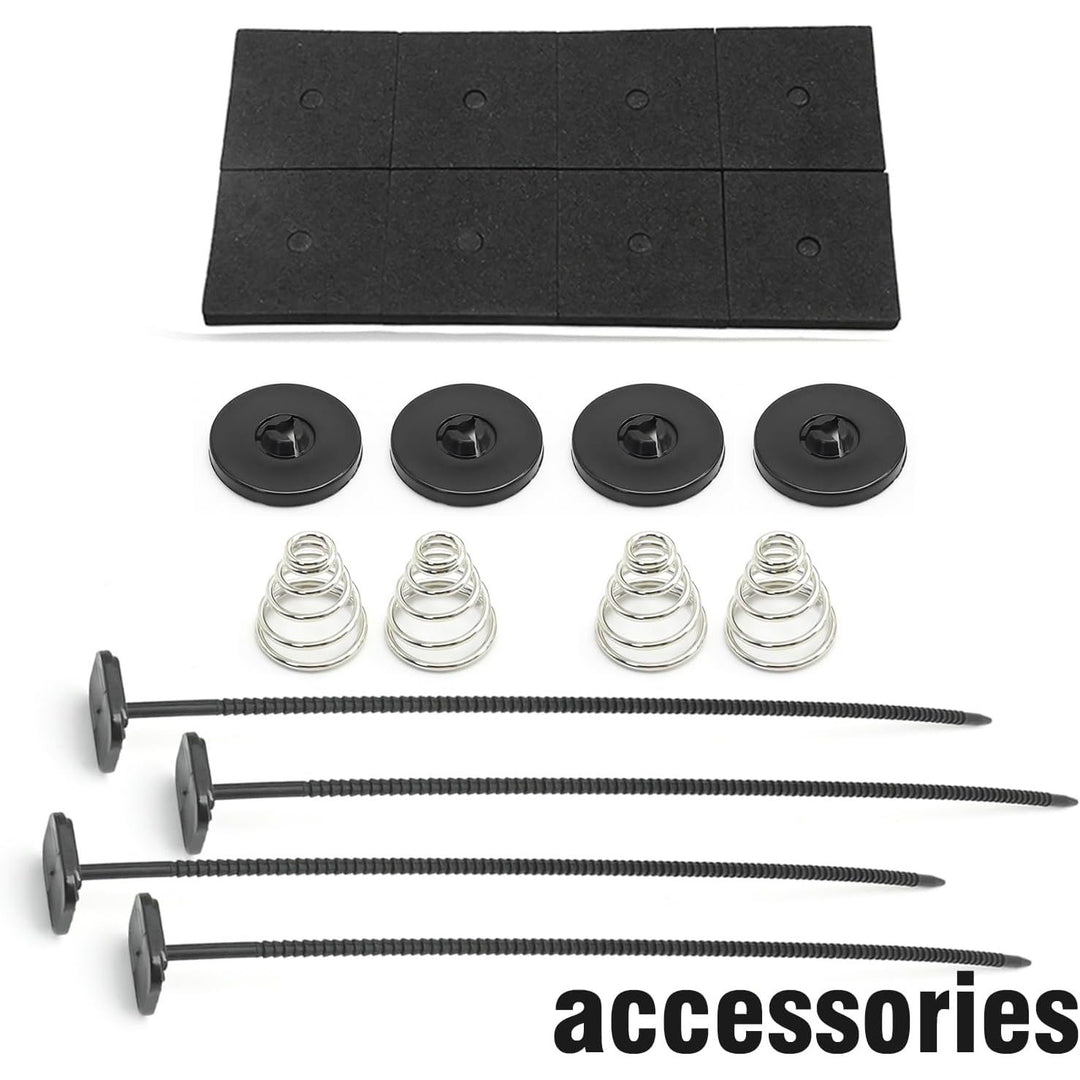 6'' Inch Small Slim Push Pull Electric Cooling Fan, Black Radiator Oil Cooler Mount Kit, Plastic Electric Fan with Mount Kit for Cooling the Entire Engine Bay