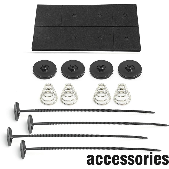 6'' Inch Small Slim Push Pull Electric Cooling Fan, Black Radiator Oil Cooler Mount Kit, Plastic Electric Fan with Mount Kit for Cooling the Entire Engine Bay