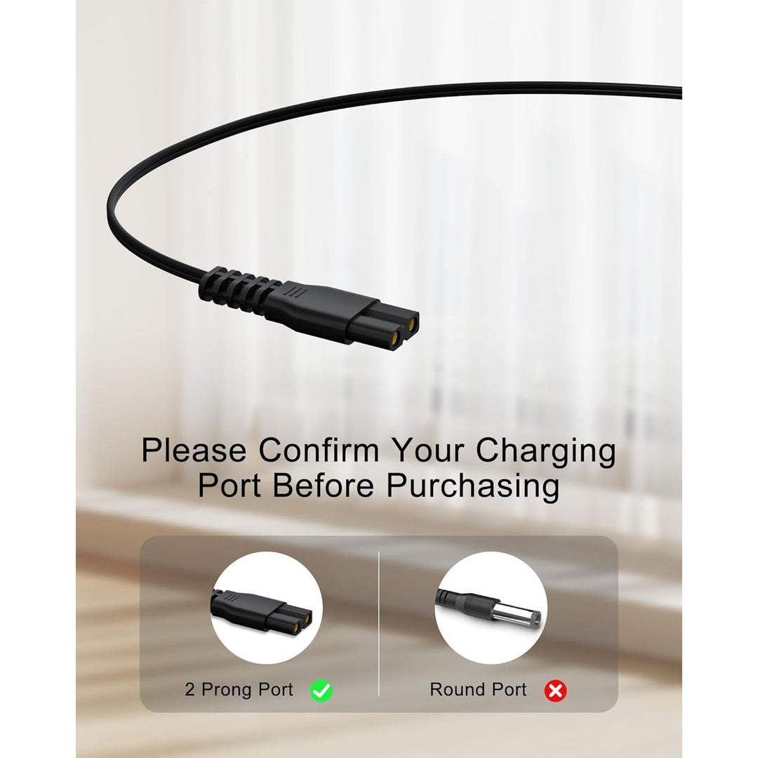 VHBW for Bissell Pet Hair Eraser Charger, Charging Power Cord Compatible with Bissell 2390 2390A 23903 2284W 2284 14.4V Lithium Ion Hand Vacuum Power Cord