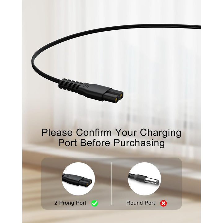 VHBW for Bissell Pet Hair Eraser Charger, Charging Power Cord Compatible with Bissell 2390 2390A 23903 2284W 2284 14.4V Lithium Ion Hand Vacuum Power Cord