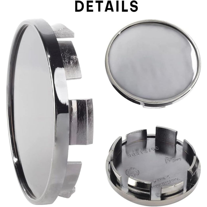 64mm 2.5in Wheel Center Caps for 1LB74TRMAB 1LB74SZ7AB 1LB74SZOAB 1LB74TRMAA Wheel Center Hubcaps 4 Pack Black Chrome Center Cover Replacement for Rim - Just Closeouts Canada Inc.