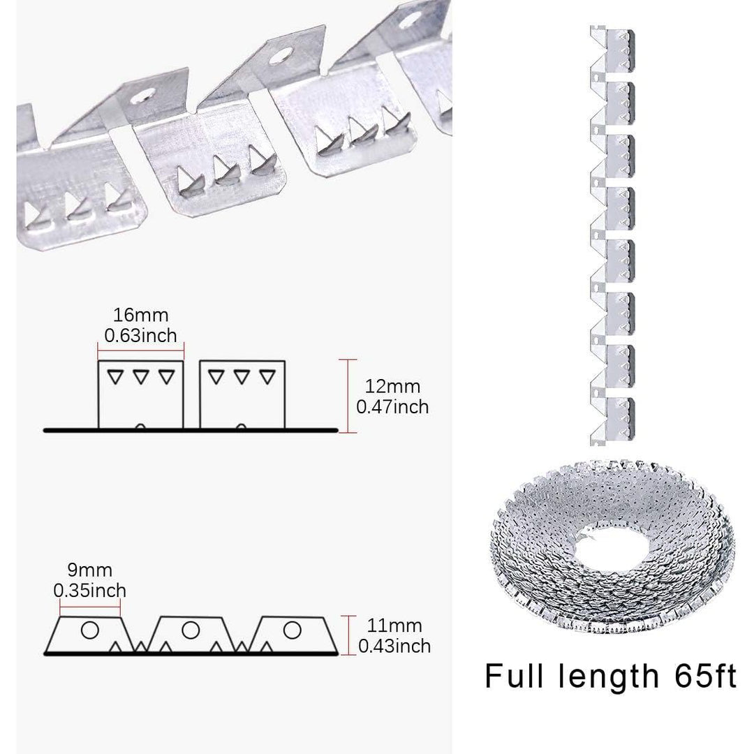 65 ft Flexible Metal Upholstery Tack Strip, 3-Tooth Grip - Just Closeouts Canada Inc.X002BRCNPB