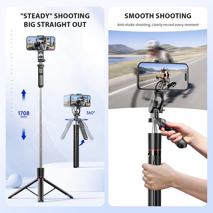 67-Inch Extendable Phone Tripod with Remote Shutter - Just Closeouts Canada Inc.X004WI743X