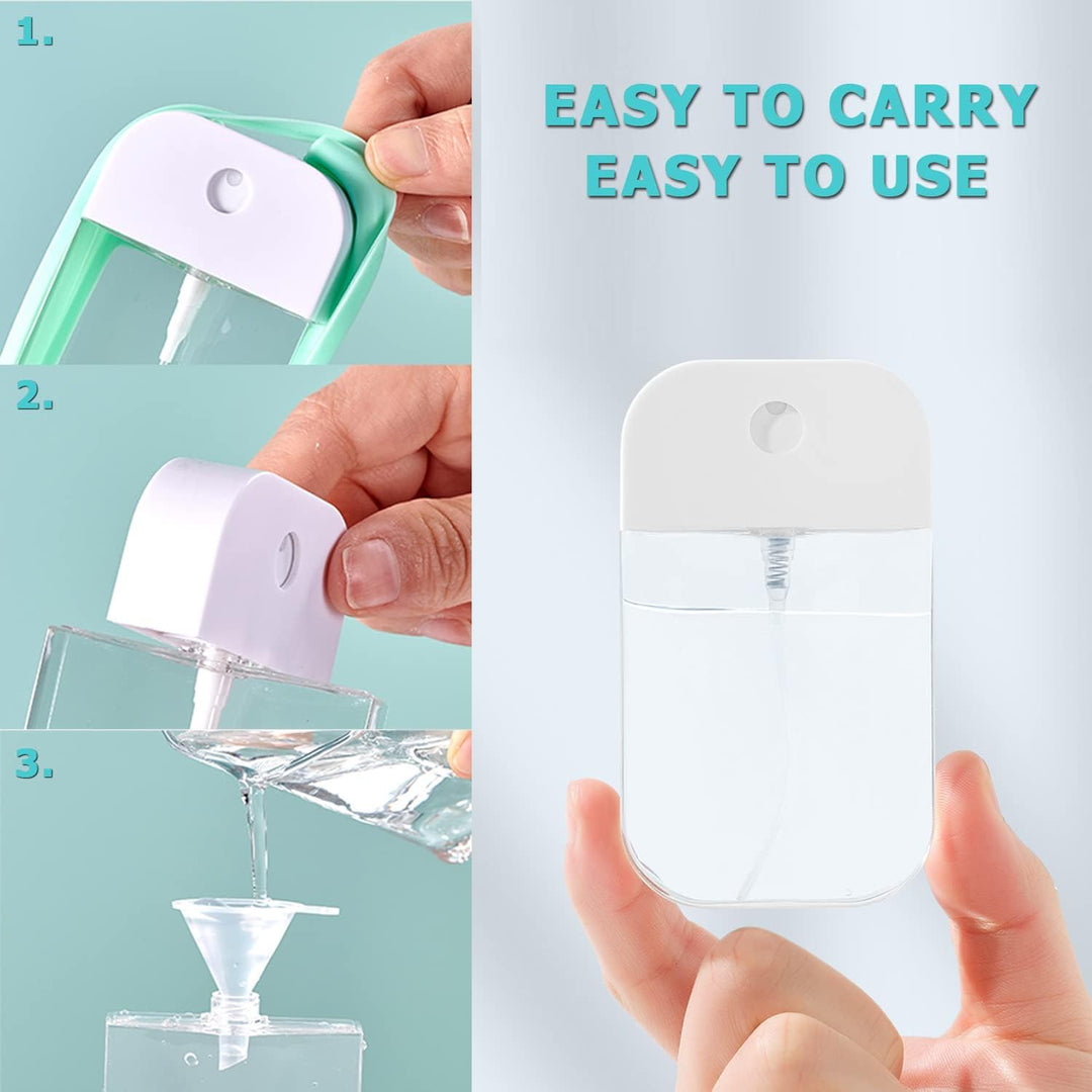 7 Pack Portable Spray Bottles, 38ml Portable Refillable Cosmetic Perfume Bottle, Moisturizing Sprayer Box, Alcohol Hand Sanitizer Spray Empty Bottle for Travelling, Reusable Hand Sanitizer Holder - Just Closeouts Canada Inc.