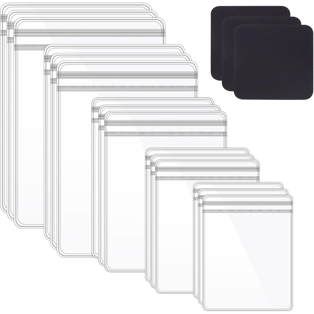 160Pcs 5 Size PVC Self Seal Jewelry Bags Plastic Zipper Bag Clear Storage Bags Jewelry Packaging Pouch with 30Pcs Anti Tarnish Tabs Strips Kit for Holding Jewelry Necklace Earring Ring Bracelet