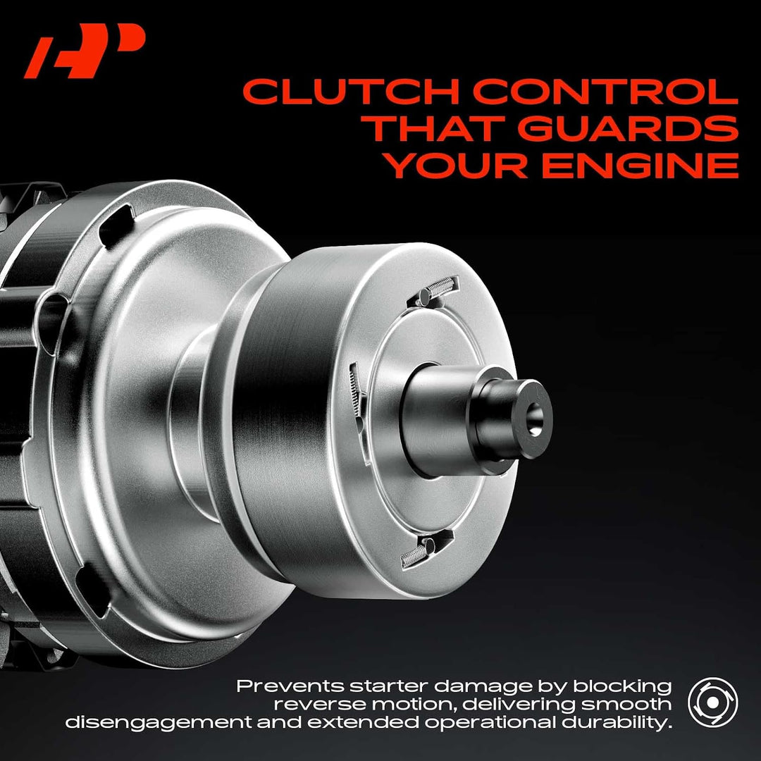 Starter Motor Compatible with Honda CR-V 2002 2003 2004 2005 2006 2.4L L4 Engine, 1.6KW 12V 9 Teeth Clockwise, Replace# 17844N, 31200-PPA-505, 31200-PPA-A01