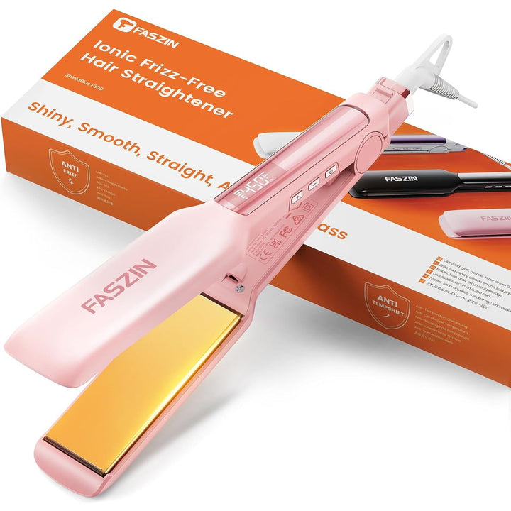 Faszin Professional Wide Hair Straightener, Pink