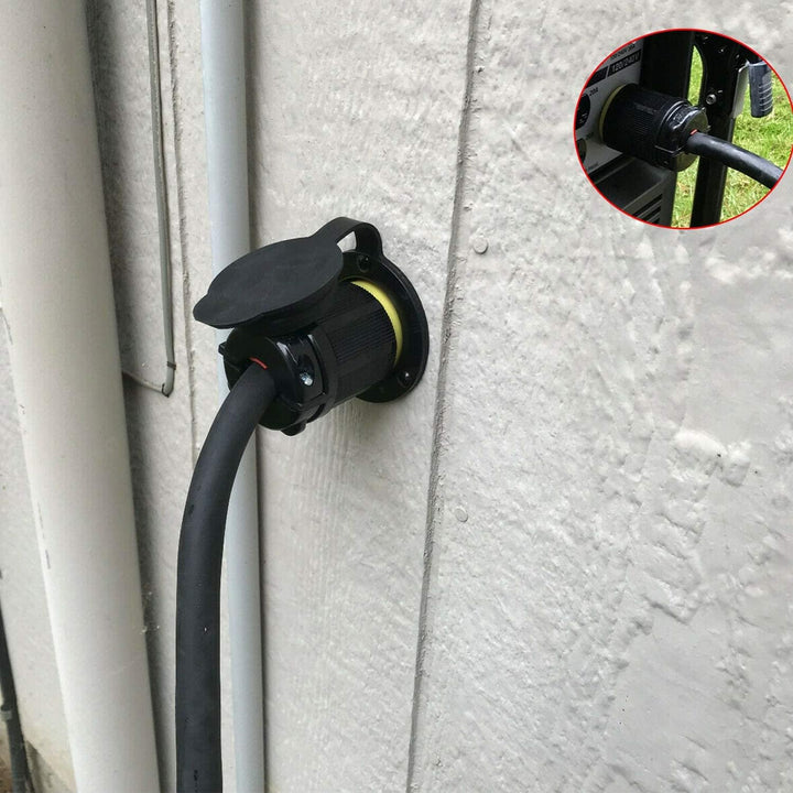 L14-30 L14-30R Locking Connector and L14-30P Female Plug Set, 30 Amp, 125/250V, 3 Pole 4 Wire, 7500W Generator Twist Locking Plug Connector
