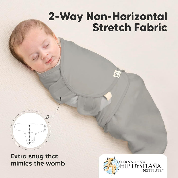 3-Pack Organic Baby Swaddle Sleep Sacks - Swaddles for Newborns, Infant 0-3 Months, Baby Girls, Boys, Soft & Snug Newborn Sleep Sack, Nursery Swaddling Blankets, Easy to Use (Ripple)