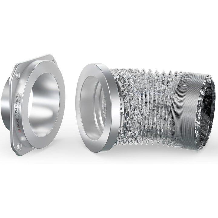 Magnetic Dryer Vent Coupling DV180 Airtight Seal Dryer Vent Connector Kit Easy to Clean Quick Connector Including a 2.6ft 4" Duct and two Clamps Large