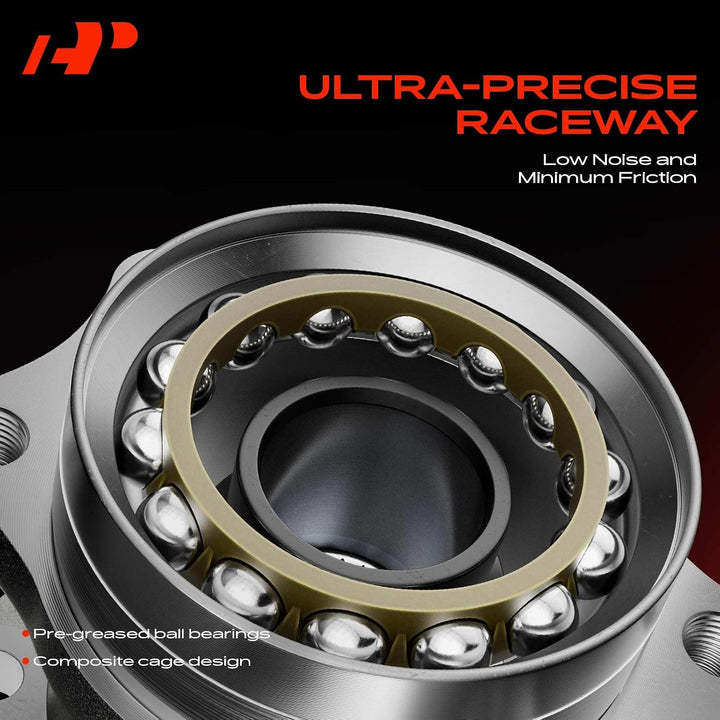 Front Wheel Bearing and Hub Assembly with ABS & 5-Lug Compatible with Dodge Dakota 2005-2010, Ram Dakota 2011, Mitsubishi Raider 2006-2008, 4-Wheel ABS Only, Replace # 513229