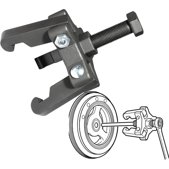 Harmonic Balancer Damper Pulley Remove Kit Compatible with Ford, GM, Chrysler, Cadillac, Chevy Trucks, Mitsubishi, Upgraded Version 3 Jaw Puller
