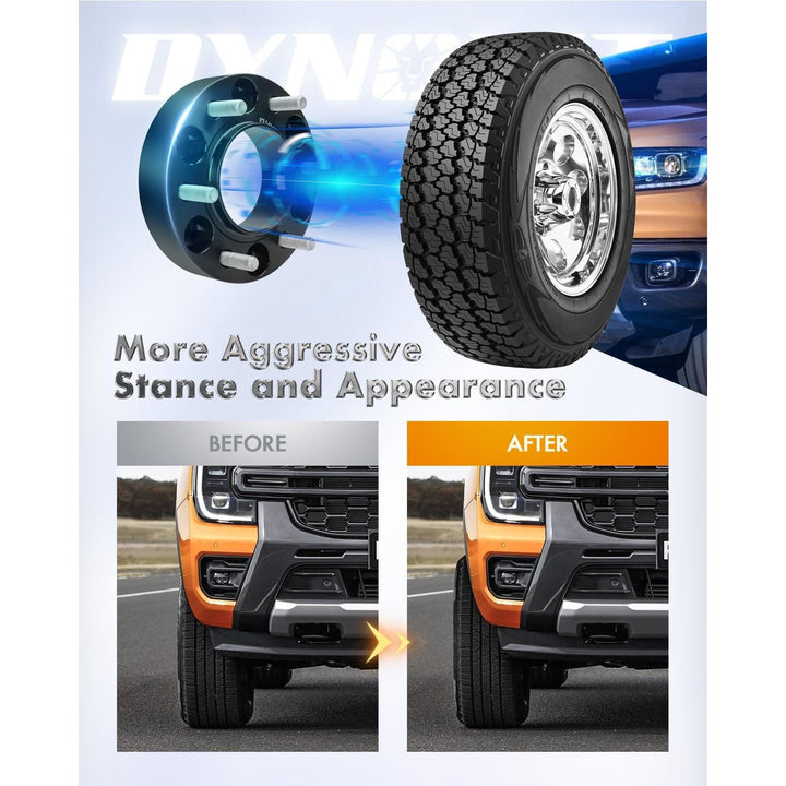 6x5.5 Hubcentric Wheel Spacer for 2019-2023 Ford Ranger xlt lariat raptor 2021-2023 Bronco(NOT Fit Bronco-Sport),4pcs 1.5 inch 6x139.7 Hub Bore 93.1mm Thread Pitch M12x1.5 6lug rim, black
