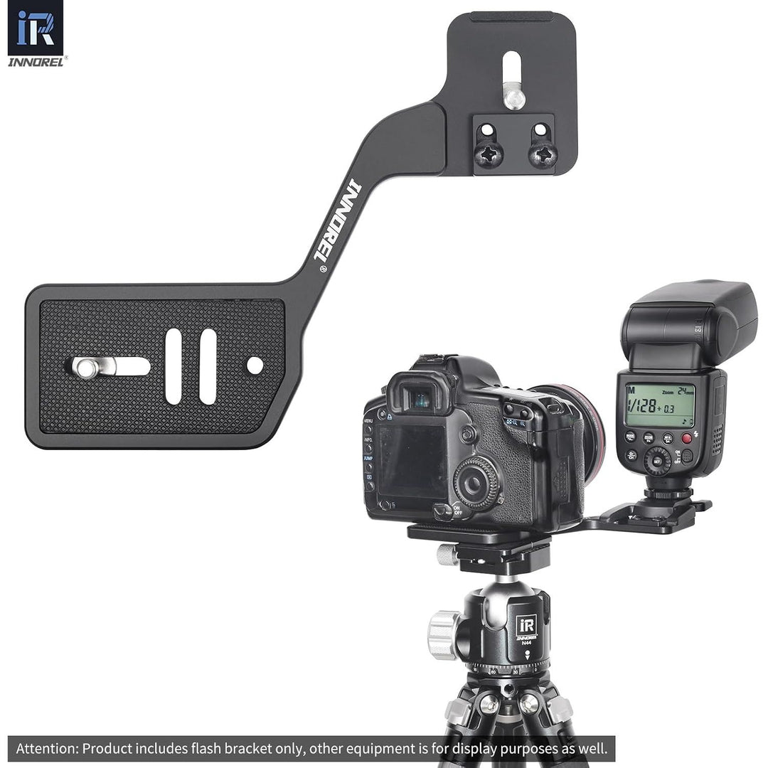 Camera Flashlight Tripod Bracket Professional Multi-Functional Portable Universal Aluminum Bracket with Dual 1/4" Screw Mount Holder for DSLR Camera Stand Shooting LED Light Stand