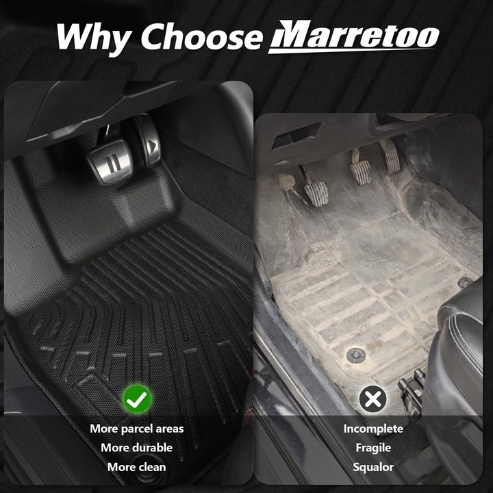 Floor Mats for Chevy Chevrolet Suburban/GMC Yukon XL 2024-2021 Floor Mats & Cargo Liner with Backrest Mat Full Set All Weather Protection TPE for Suburban Accessories (8seat)