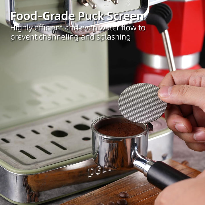51mm Wdt Tool Espresso Accessories Kit, Dosing Funnel and Puck Screen Set, Espresso Stirrer Distribution Tool, Espresso Whisk for Barista Espresso Tools
