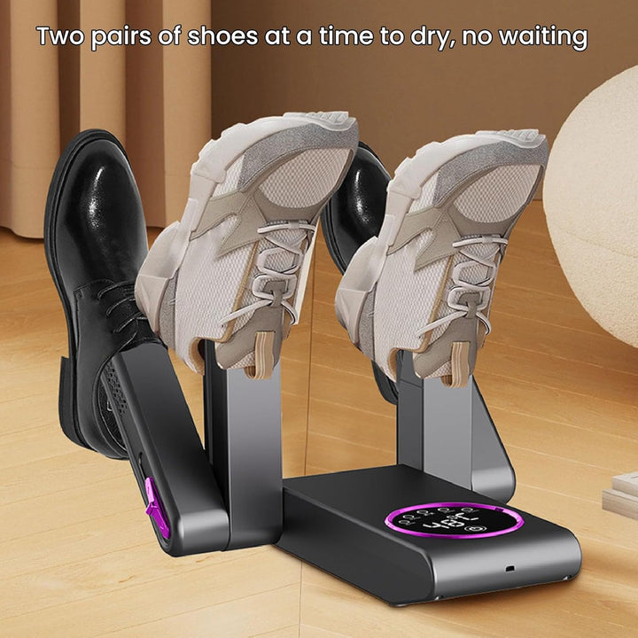 Boot Dryer, Shoe Dryer Boot Warmer with Double Arm, Intelligent Timer, Foldable Quick Drying Shoe Dryer Supports Adjustable Angle, for Work Boots Gloves Shoes for Home Travel