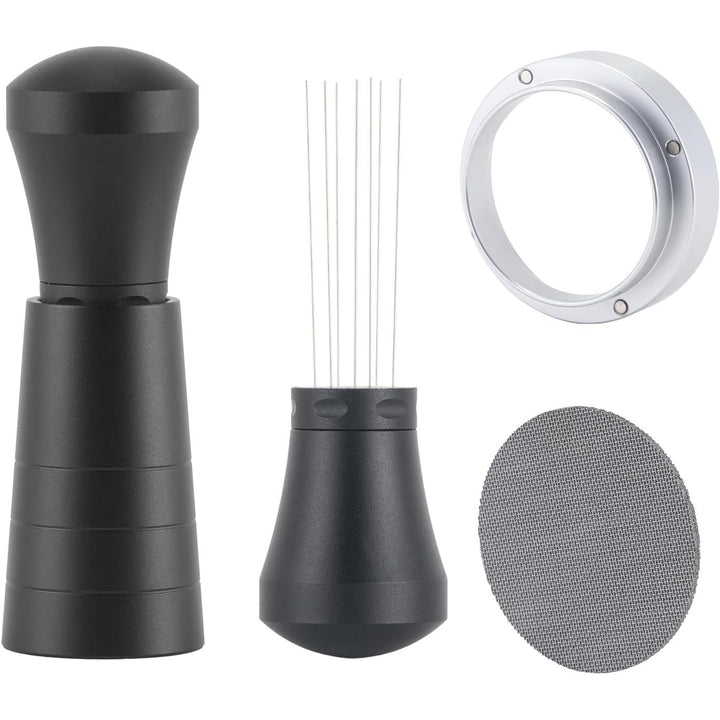 51mm Wdt Tool Espresso Accessories Kit, Dosing Funnel and Puck Screen Set, Espresso Stirrer Distribution Tool, Espresso Whisk for Barista Espresso Tools