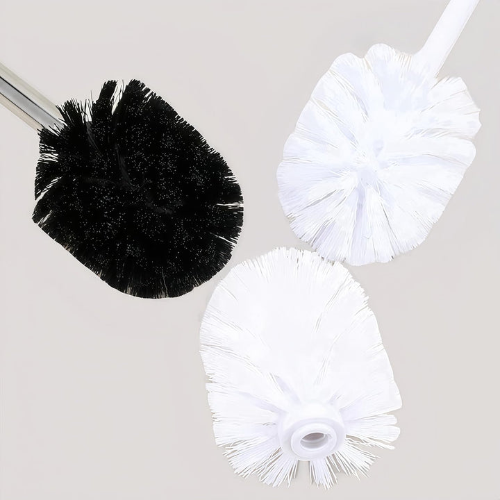 6 Pack Toilet Bowl Brush Replacement Head, Premium Brush Head Cleaning Tool, Toilet Scrub Brush Cleaning Round Ball Shaped Toilet Brush Heads (Black)