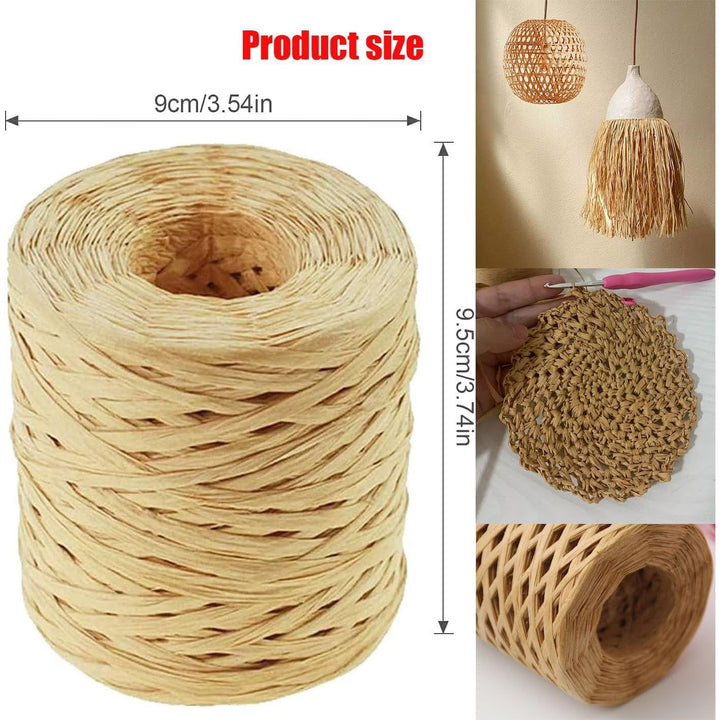 218 Yards Raffia Ribbon for Gift Wrapping Easter Raffia Paper Craft Ribbon for Gift Birthday Packing Paper Natural Materials Natural Raffia Paper Raffia Ribbon