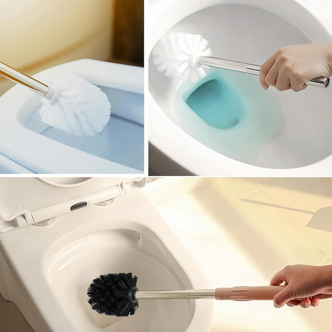 6 Pack Toilet Bowl Brush Replacement Head, Premium Brush Head Cleaning Tool, Toilet Scrub Brush Cleaning Round Ball Shaped Toilet Brush Heads (Black)
