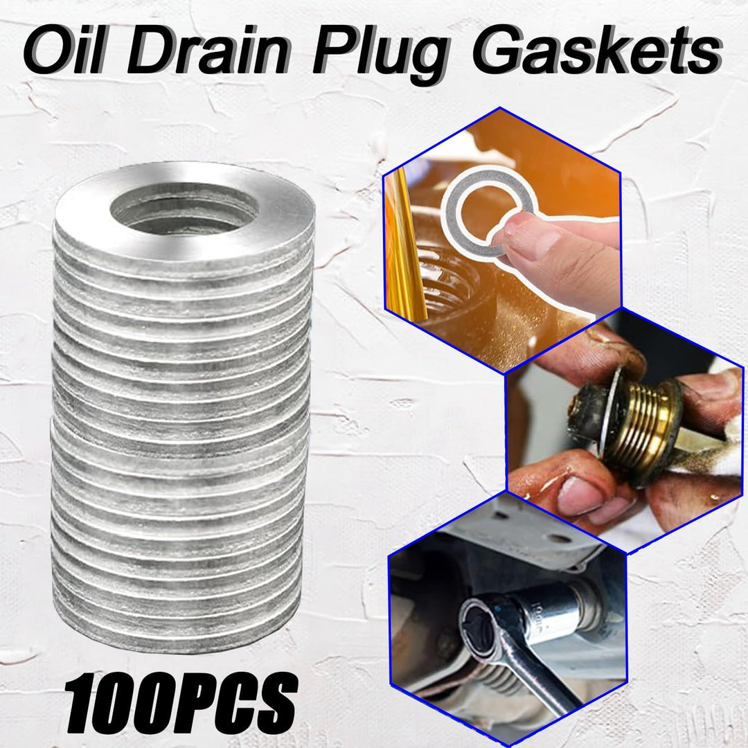 100PCS Oil Crush Washers Drain Plug Gaskets Washers Seals Rings 90430-12031 for Toyota Lexus Scion