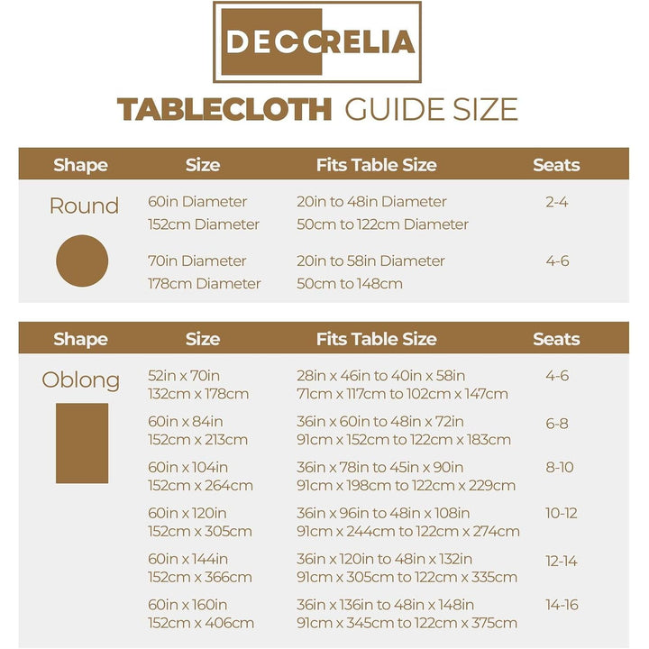 Waterproof Rectangle Dining Table Cover for 6 Seater, 6ft Table, Easy Wipe Clean Outdoor Linen Tablecloth for Party, Wedding and Camping (Oblong, 60 x 84 inch (Rectangular), Natural)