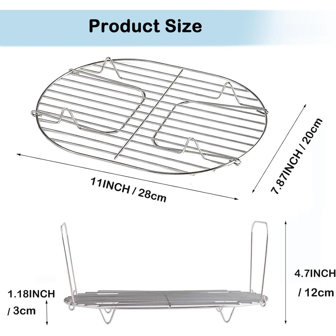 Steam and Roast Rack - Compatible with Ninja Foodi Possible Cooker Pro 8.5 Qt MC1000, MC1001, MC1010 Series Slow Cooker Crock Pot Stainless Steel